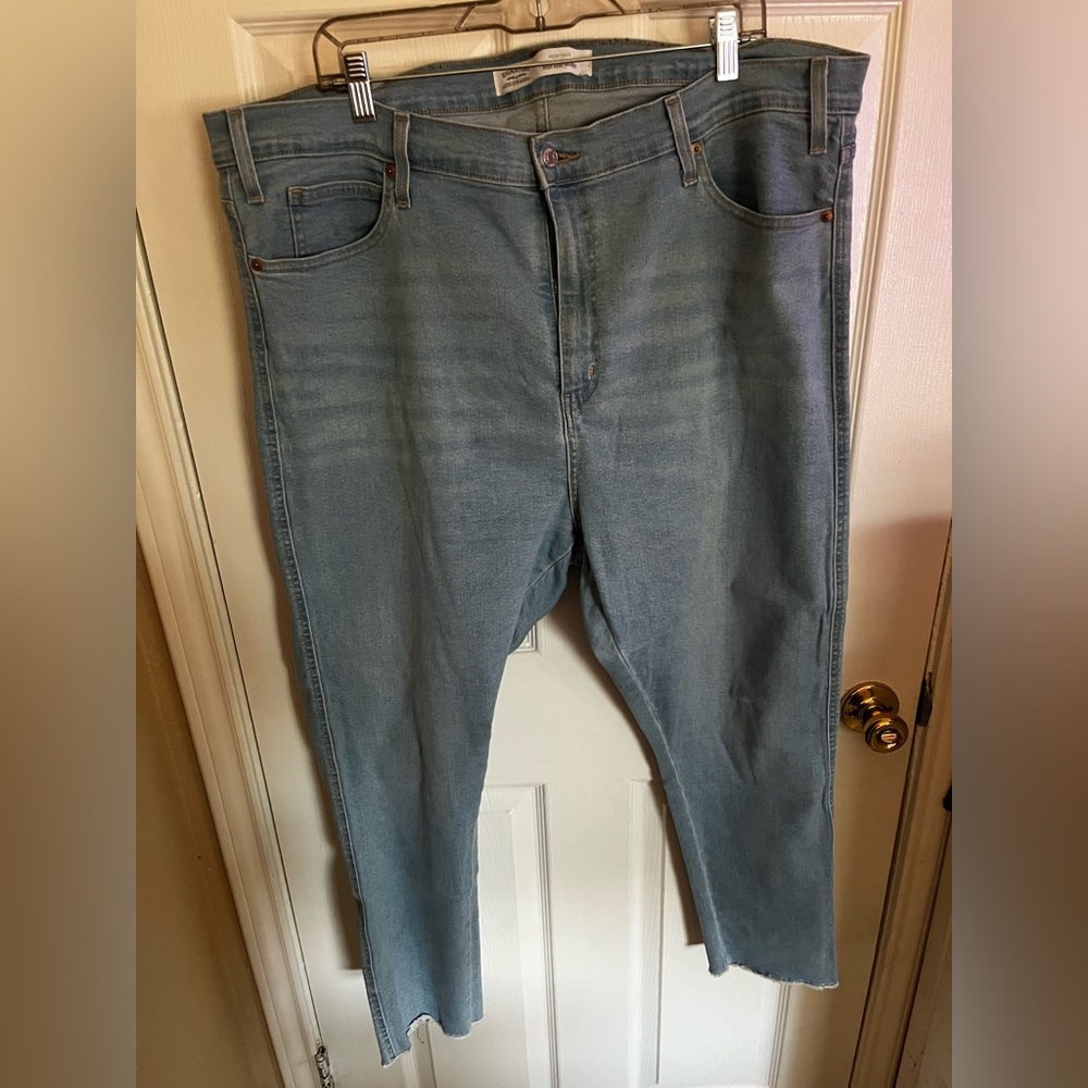 22 high rise skinny blue jeans